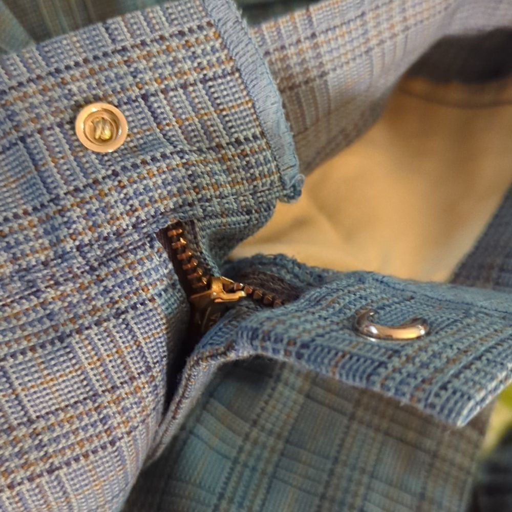 Vintage Mann blue plaid pants - Picture 5 of 5